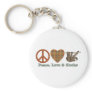 Peace, Love & Sloths Keychain