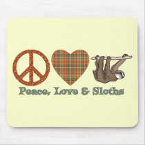 Peace, Love & Sloths Mousepad