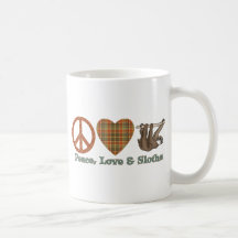 Peace, Love & Sloths Mug