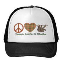 Peace, Love & Sloths Trucker Hats
