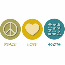 Peace Love Slots photo sculptures by 1000suns Peace Love Slots photo sculptures