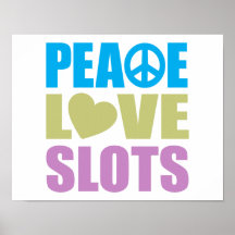 Peace Love Slots Poster