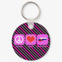 Peace Love Slovakia keychains by coolcountry Peace Love Slovakia keychains