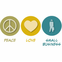 Peace Love Small Business photo sculptures