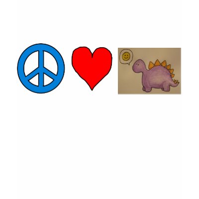 Peace Love Smile Dinosaur