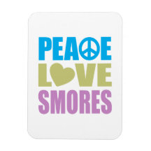Peace Love Smores Magnet