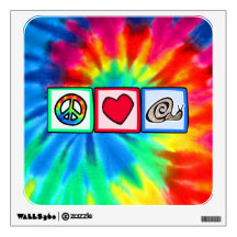 Peace, Love, Snails Room Sticker