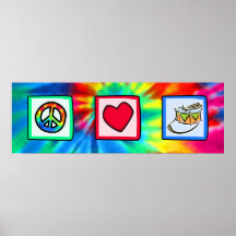 Peace, Love, Snare Drum Poster