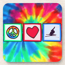 Peace, Love, Snow Skiing Coasters