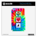 Peace, Love, Snow Skiing iPod Touch 4G Decals