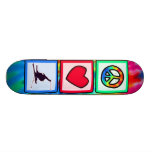 Peace, Love, Snow Skiing Skate Board Deck