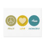 Peace Love Snowmobile Postcard