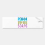 Peace Love Soaps Bumper Sticker