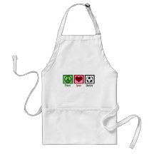 Peace Love Soccer Apron