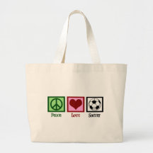Peace Love Soccer Bags
