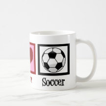 Peace Love Soccer Coffee Mug