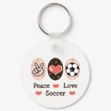 Peace Love Soccer Key Chain keychains by SportyTeesGifts Peace Love Soccer Key Chain keychains