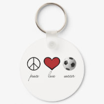 Peace, Love, Soccer keychains by polkadotemporium Peace, Love, Soccer keychains