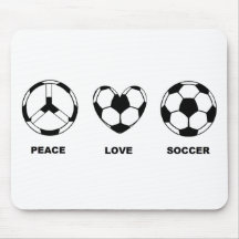 Peace Love Soccer Mousepads