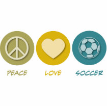 Peace Love Soccer photo sculptures by 1000suns Peace Love Soccer photo sculptures