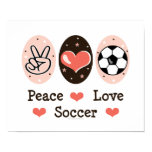 Peace Love Soccer Poster