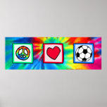 Peace, Love, Soccer Print