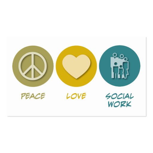 Peace Love Social Work Business Card (back side)