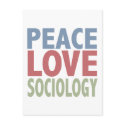 Peace Love Sociology postcards