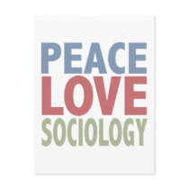Peace Love Sociology postcards