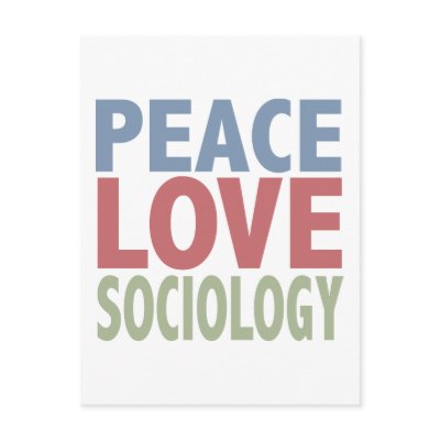 Peace Love Sociology Post Cards by TeeShirtsTShirts