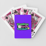 Peace, Love, Softball Poker Deck