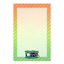 Peace, Love, Softball Stationery