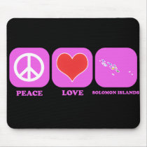 Peace Love Solomon Islands mousepads