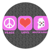 Peace Love South Korea stickers