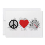 Peace Love Speed  Emblem 2 Personalized Announcements