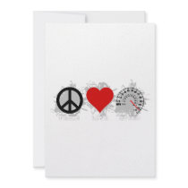 Peace Love Speed  Emblem 2 Personalized Invite