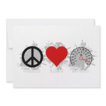 Peace Love Speed  Emblem 3 Personalized Invite