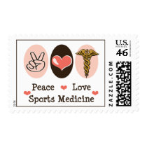 Peace Love Sports Medicine Postage Stamps