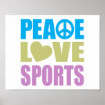 Peace Love Sports Print