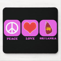Peace Love Sri Lanka mousepads