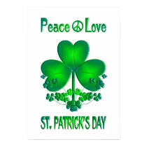 Peace Love St. Patrick's Day Print