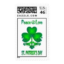 Peace Love St. Patrick's Day stamps
