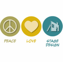 Peace Love Stage Design photo sculptures
