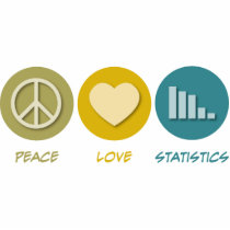 Peace Love Statistics photo sculptures