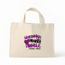 PEACE LOVE STOP Animal Abuse bags