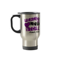 PEACE LOVE STOP Animal Abuse T-Shirts & Gifts mugs by awarenessgifts PEACE LOVE STOP Animal Abuse T-Shirts & Gifts mugs