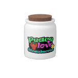 Peace, Love, Strawberries Candy Dishes