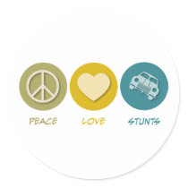 Peace Love Stunts stickers