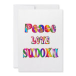 Peace Love Sudoku Invitations