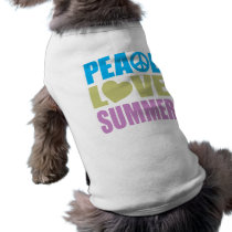 Peace Love Summer Pet T Shirt
